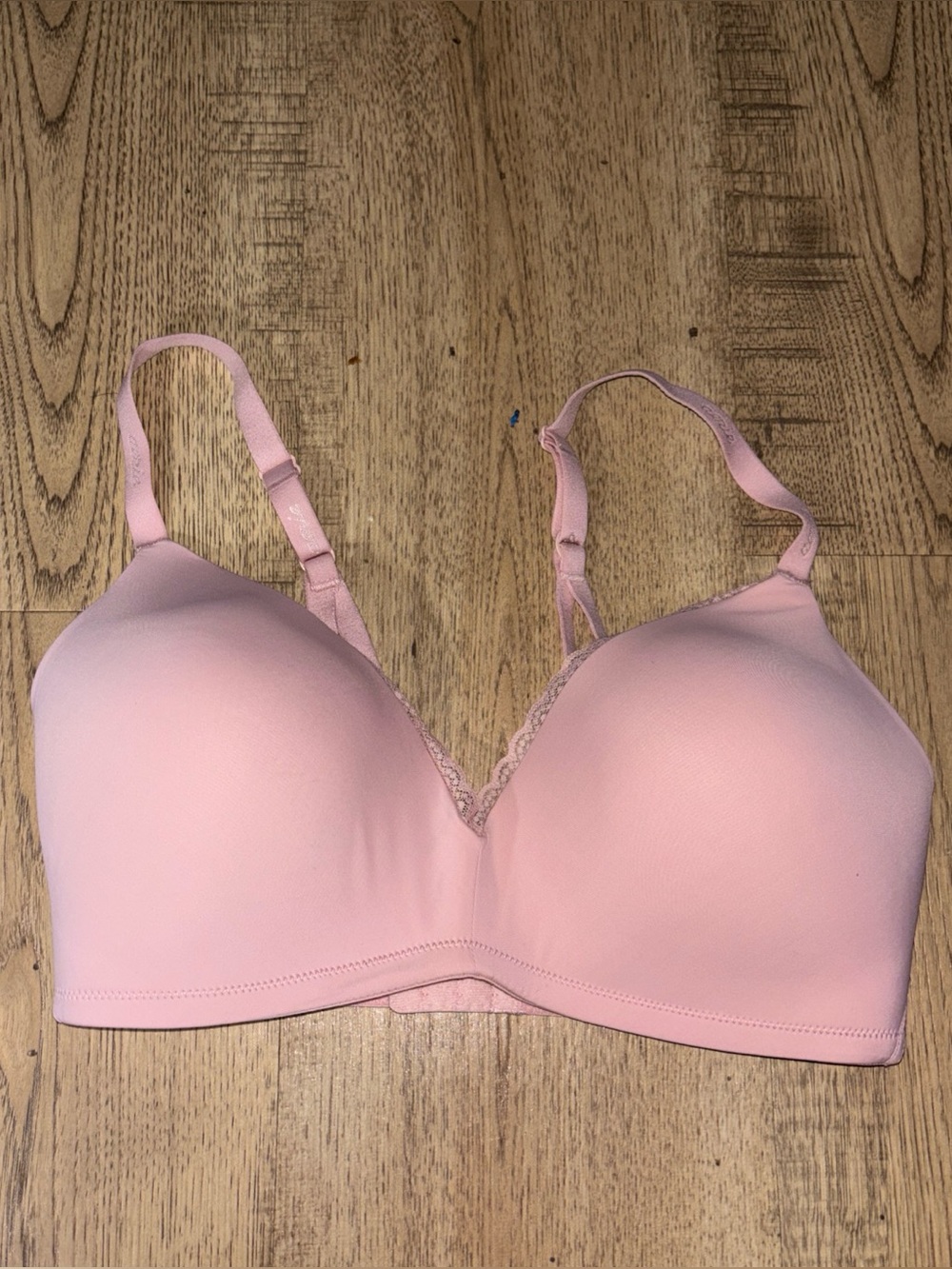 Aerie Bra Size 36D Real Happy Wireless Lightly Padded Light Pink